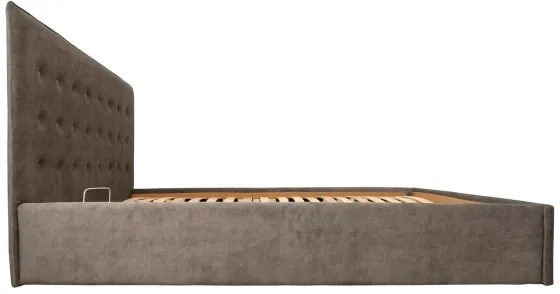 Ліжко Двоспальне Nicole Comfort 160 х 200 см Teddy 14 З підйомним механізмом та нішою для білизни Сірий Київ