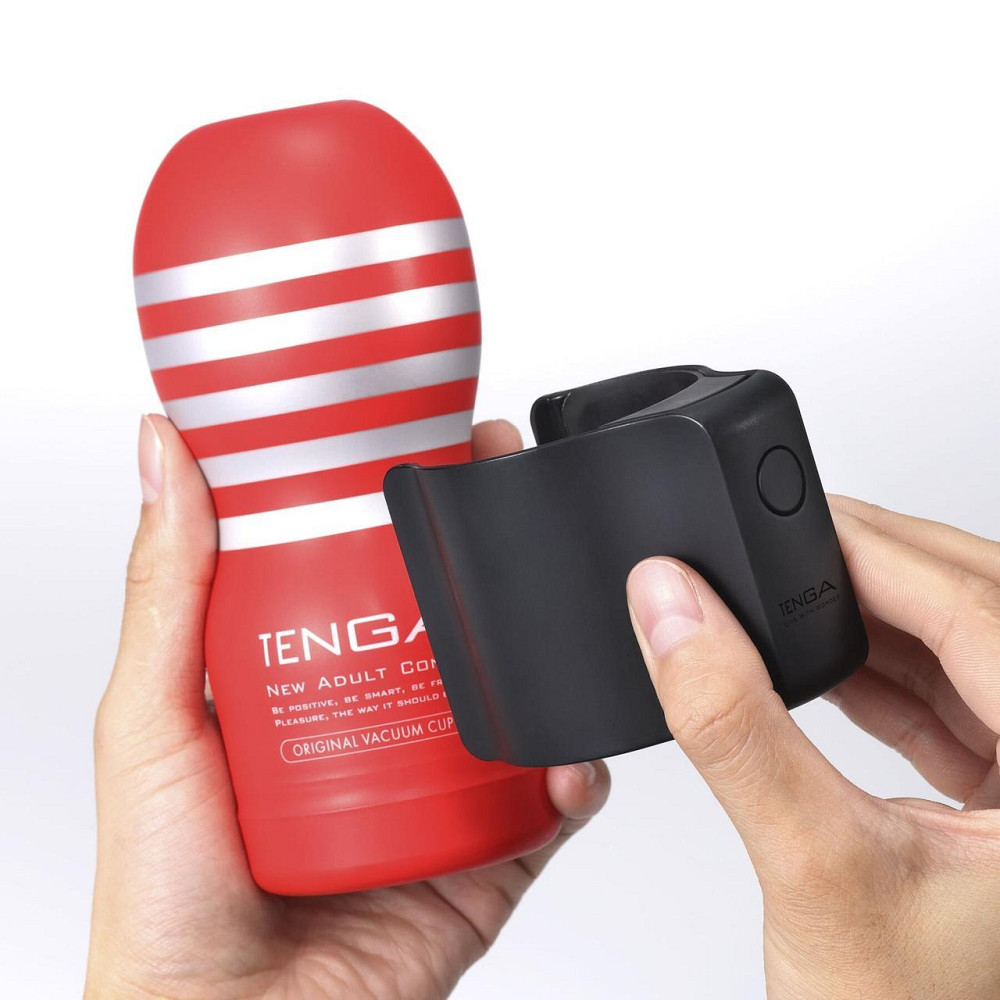 Вібронасадка Tenga CUP VIBRATOR, 7 режимів, 2 мастурбатори в комплекті Sex Aura Київ - фото 3
