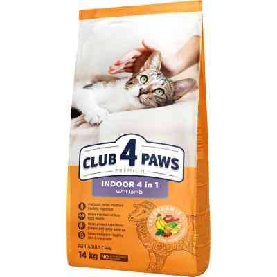 Сухий корм для кішок Club 4 Paws Premium що мешкають у приміщенні "4в1" 14 кг (4820215369473) Вінниця