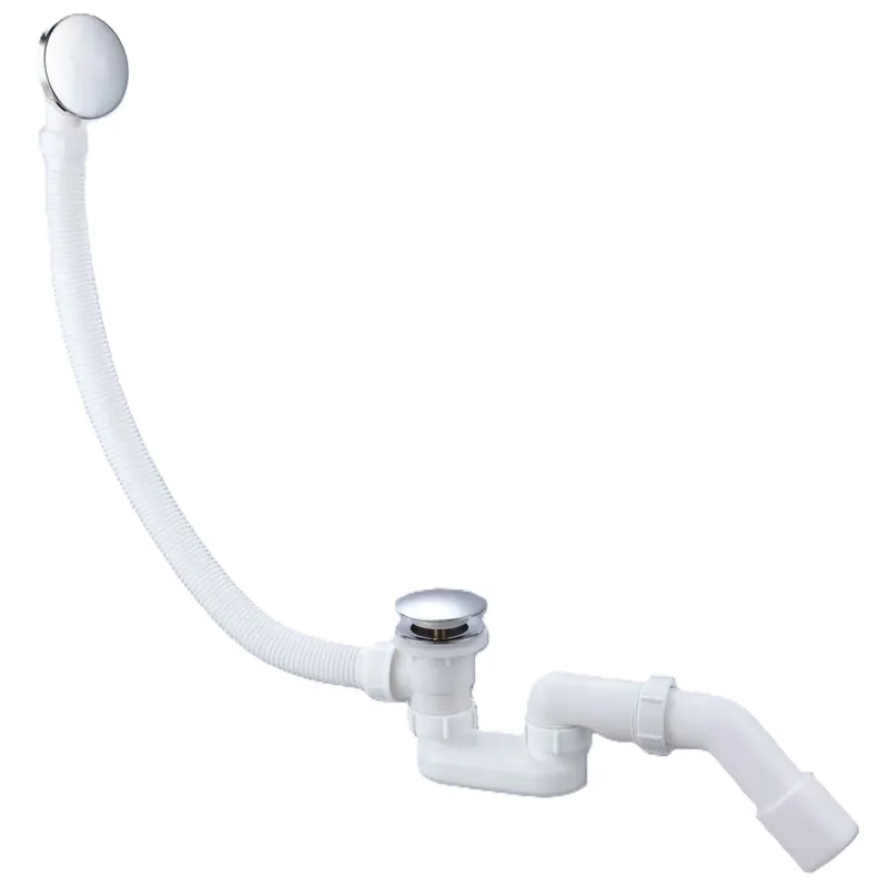 Сифон для ванни Koer BD-03-01 1 1/2" автомат CLICK-CLACK з переливом, без ревізії (верх хром) (KR5441) Чернівці - фото 1