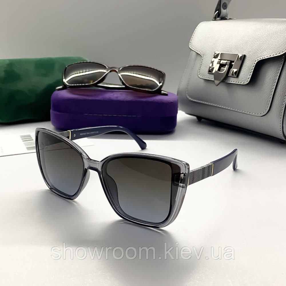 Жіночі сонцезахисні окуляри з поляризацією (6007) blue Київ - фото 1