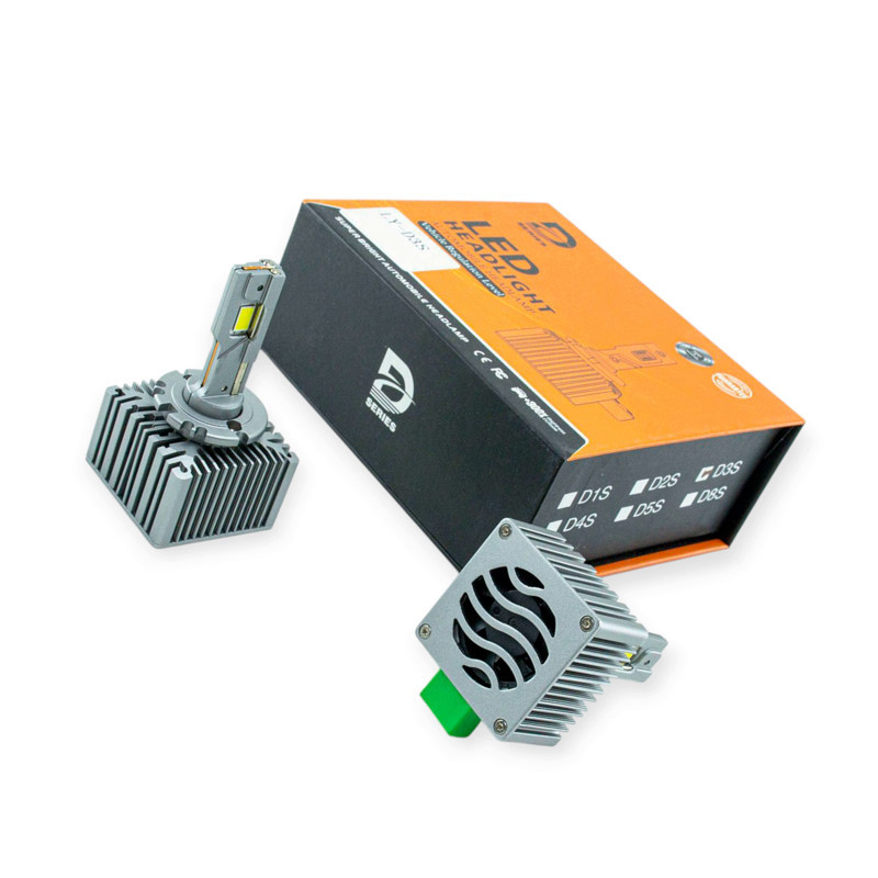 Автолампа D3 12V LY 6000K 10000L радіатор з вентилятором та обманкою LED Мукачево - фото 1