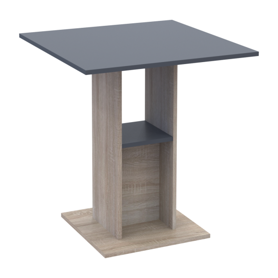Стол в кухню Doros Коуд 70х70х74 см Дуб сонома/Графит (DRS-011440) Львов