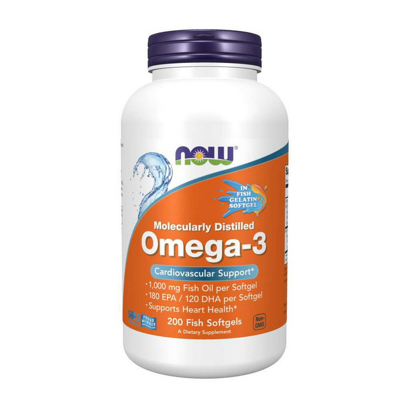 Omega-3 Molecularly Distilled (200 fish softgels) Луцьк - фото 1