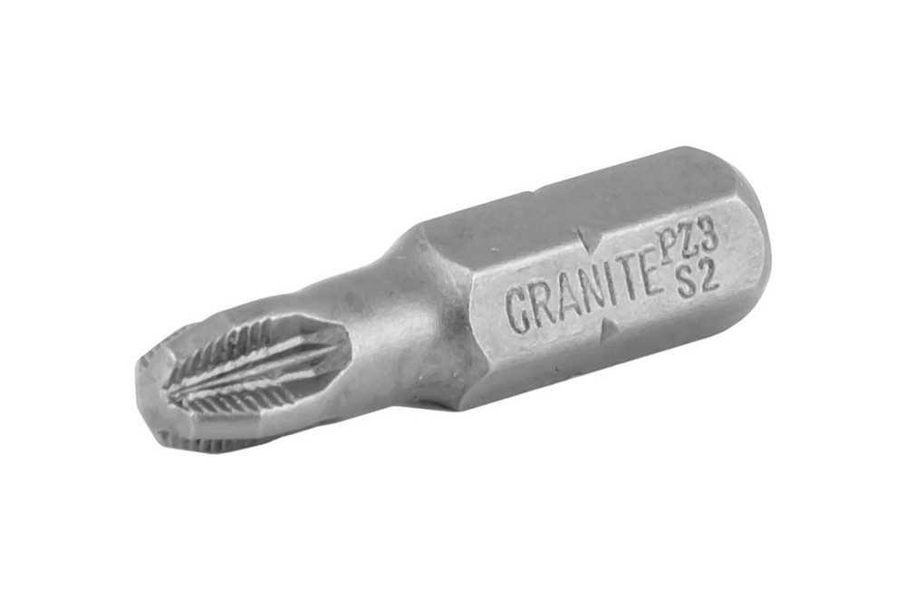 Насадка викруткова GRANITE PZ3 25 мм ¼" S2 набір 2 шт 10-93-250 Коломыя - изображение 1