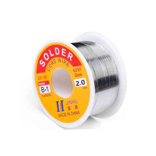 Припой ПОС 63 з флюсом, 2.0мм, 100г JINHU Київ