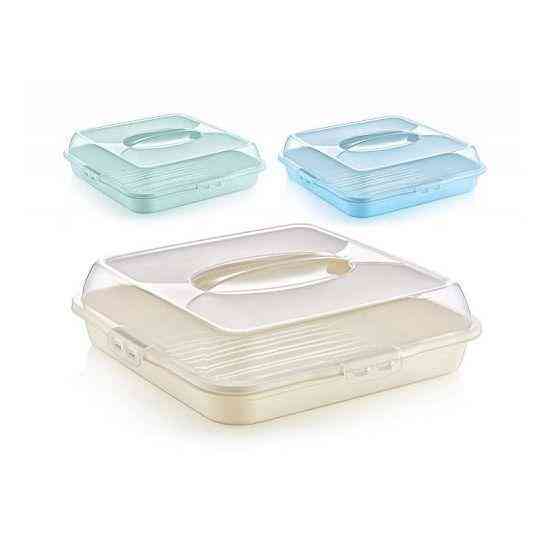 Тортовниця квадратна з кришкою та підставкою 30308 Харків