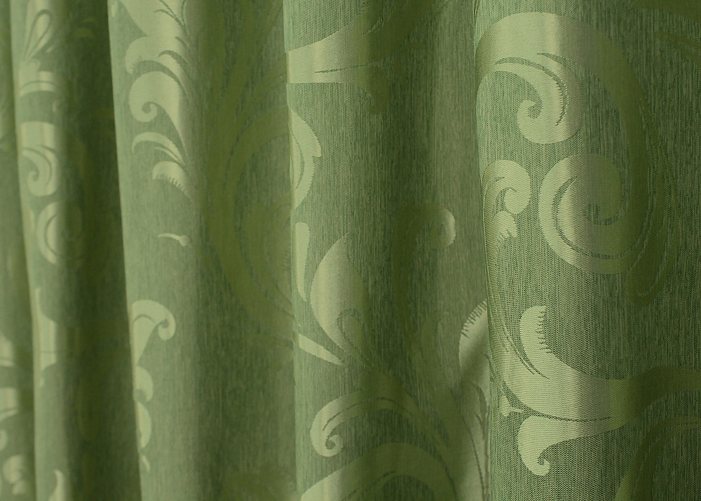 Комплект готових штор VR-Textil Жакард Лілія № 1536ш Салатовий 150х270 см 2 шт (33-0366) Київ - фото 7