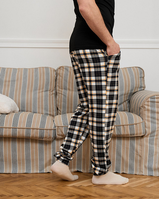 Чоловічі піжамні штани — чорно-жовта карта Tom John 2007Ш Київ - фото 5