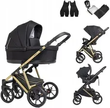 Дитяча коляска Wózek dziecięcy 3w1 VESTIN Czarny Ekskluzywny| Cosmo Fotelik+Adaptery Київ