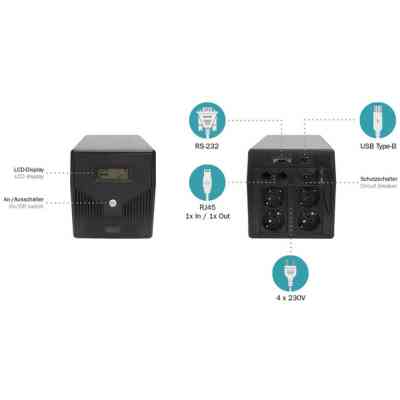 Пристрій безперебійного живлення Digitus 1000VA DN-170074 (DN-170074) Вінниця