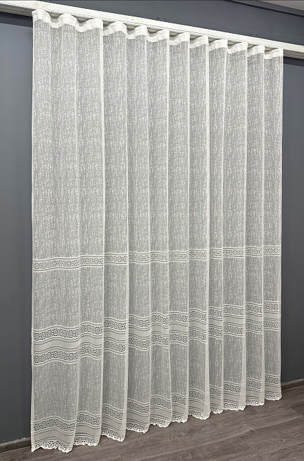 Тюль жакард, колекція "Bari" колір кремовий 1548т Київ - фото 8