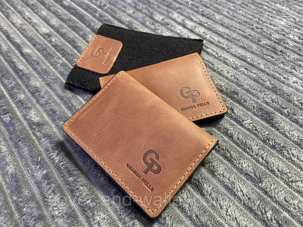 Шкіряна обкладинка на водійські права ручної роботи Grande Pelle Київ - фото 9