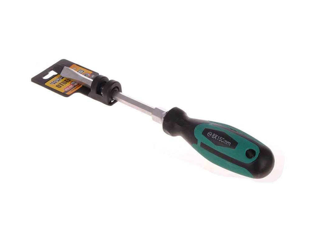 Отвертка усиленная плоская SL 8x150 45-8815 ТМ MASTER TOOL Solmir Киев - изображение 1