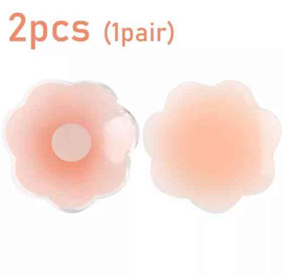 Силіконові наліпки на груди у вигляді квіточок one size бежевий Київ