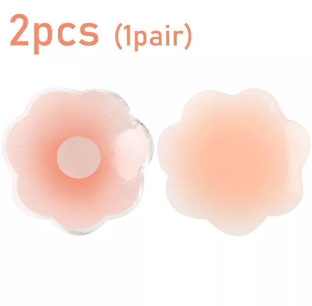 Силіконові наліпки на груди у вигляді квіточок one size бежевий Київ - фото 2