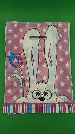 Пакет із прорізною ручкою (30*37+3) Заєць Леомі (50 шт.) Харків