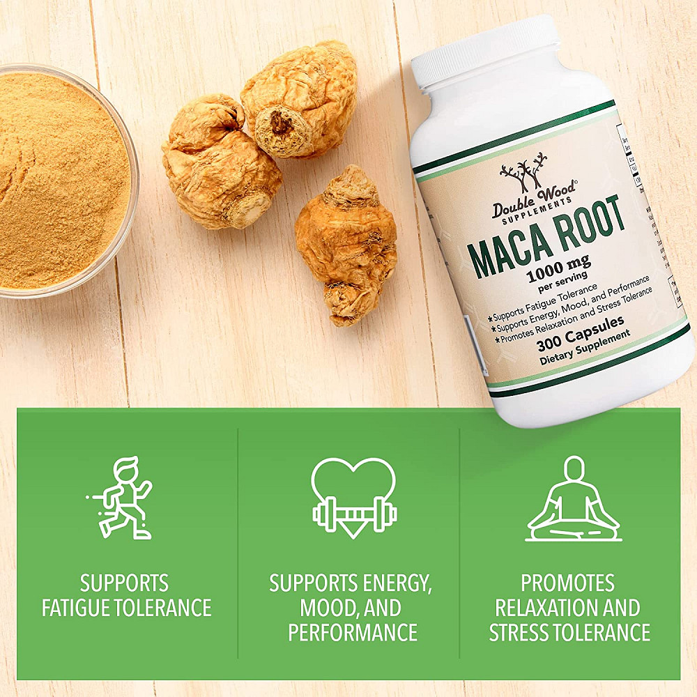 Екстракт кореня маки Double Wood Maca Root 1000 mg 300 capsules Луцьк - фото 3
