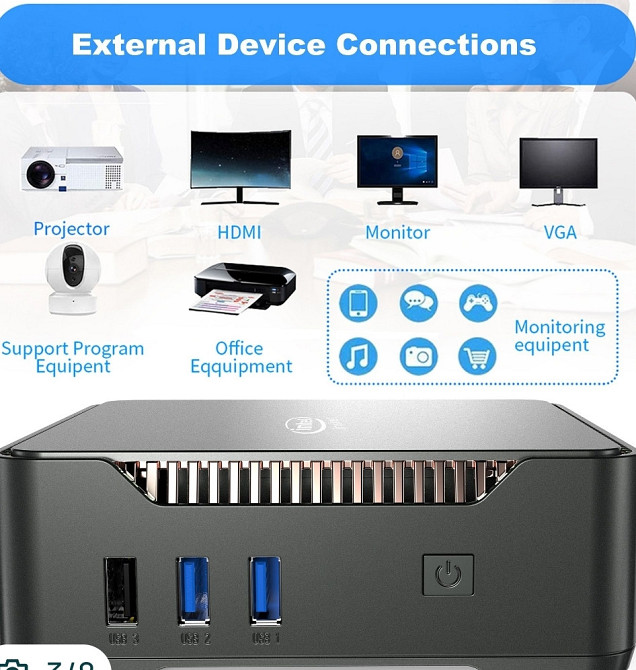 Новый мини ПК 12/512 windows 11 pro 4k 60гц intel Харьков - изображение 6
