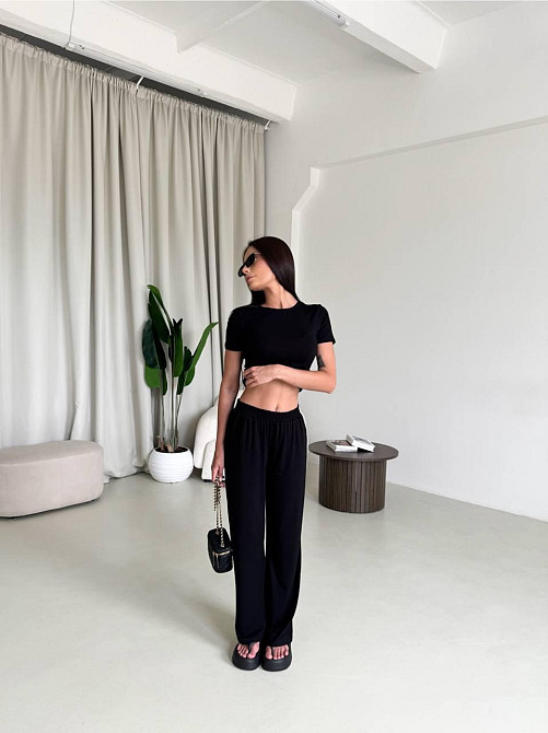 Жіночий стильний еластичний костюм двійка   якісна віскоза Одеса - фото 8