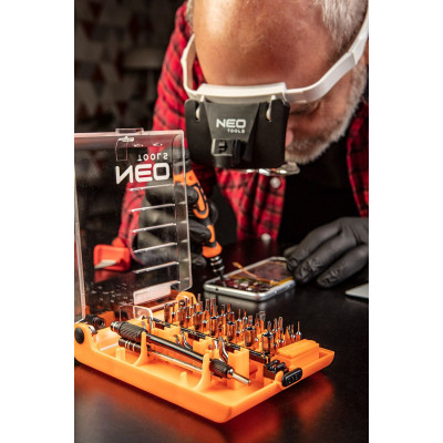 Увеличительное стекло Neo Tools линзы с набором диоптрий 1x, 1.5x, 2x, 2.5x, 3.5x (06-130) Вінниця - фото 4