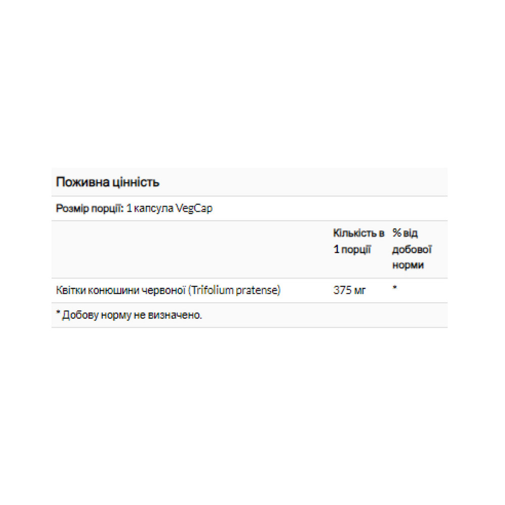 Красный клевер Solaray Red Clover Blossom 375mg 100 vcaps Киев - изображение 2