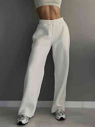 Женские стильные утепленные брюки палаццо трехнить на флисе Одесса