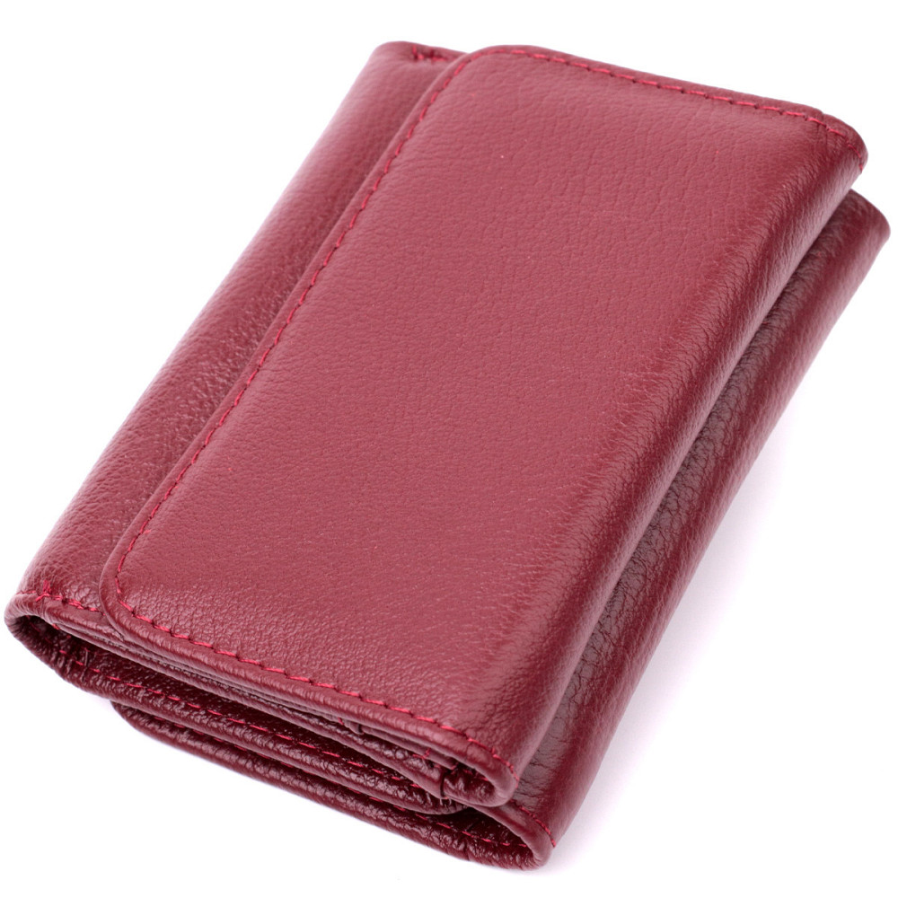Жіночий гаманець горизонтального типу з натуральної шкіри Бордовий (ST Leather) Київ - фото 6