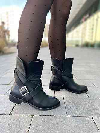 Черевики жіночі BOGATKO чорні шкіра натуральна зимові 36р. (4063) Коломыя