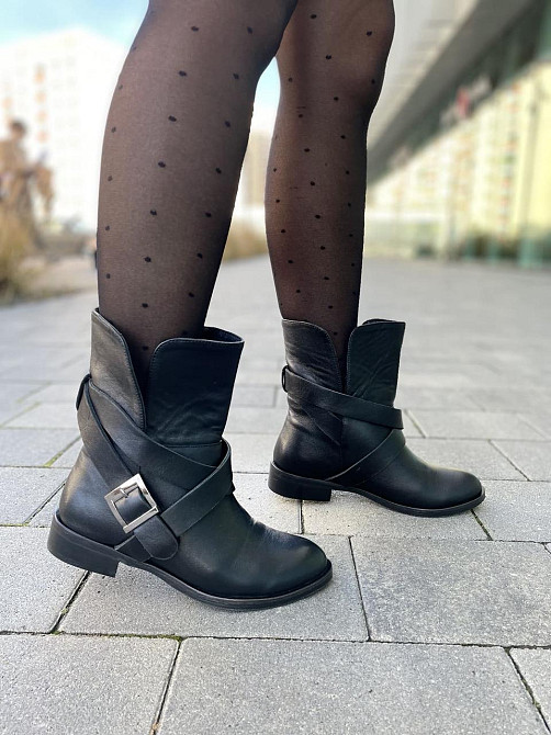 Черевики жіночі BOGATKO чорні шкіра натуральна зимові 36р. (4063) Коломыя - изображение 3