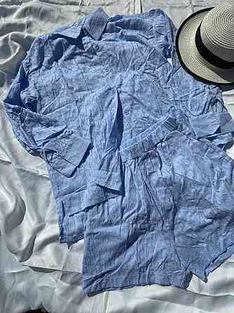 Женский летний костюм с шортами Голубой M Харьков