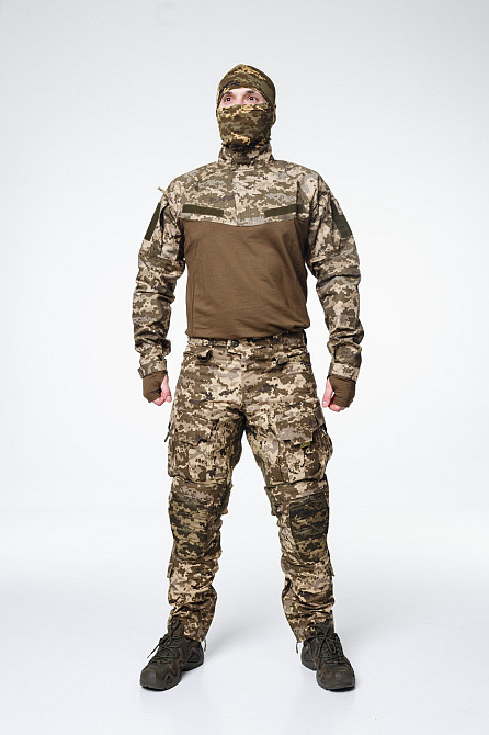 Чоловічі тактичні штани піксель для військових, ріп-стоп тканина, посилені наколінники, армійська форма Львів - фото 2