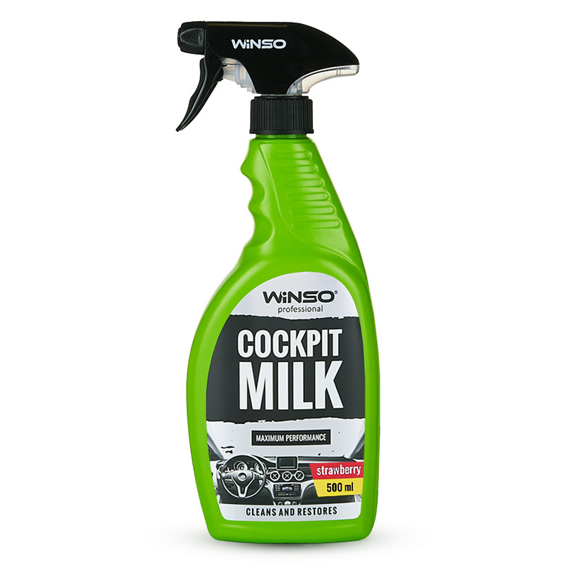 Полироль-молочко для приборной панели Winso Cockpit Milk Professional Клубника 500мл Львов - изображение 1