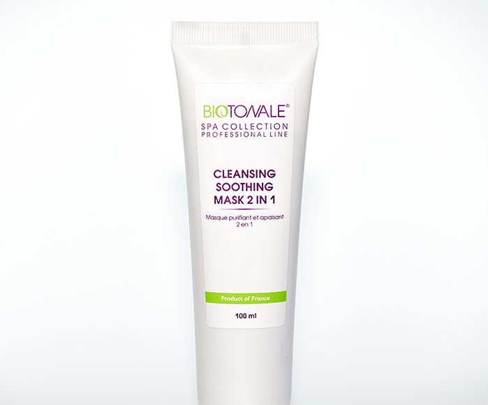 Очищувальна та заспокійлива маска 2 в 1 із зеленою глиною Biotonale 100 ml туба Дніпро - фото 1