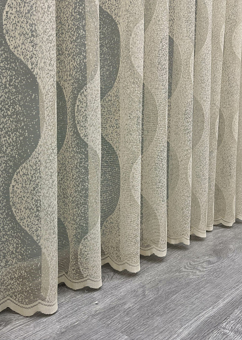 Тюль жакард колір бежевий 1999т Київ - фото 6