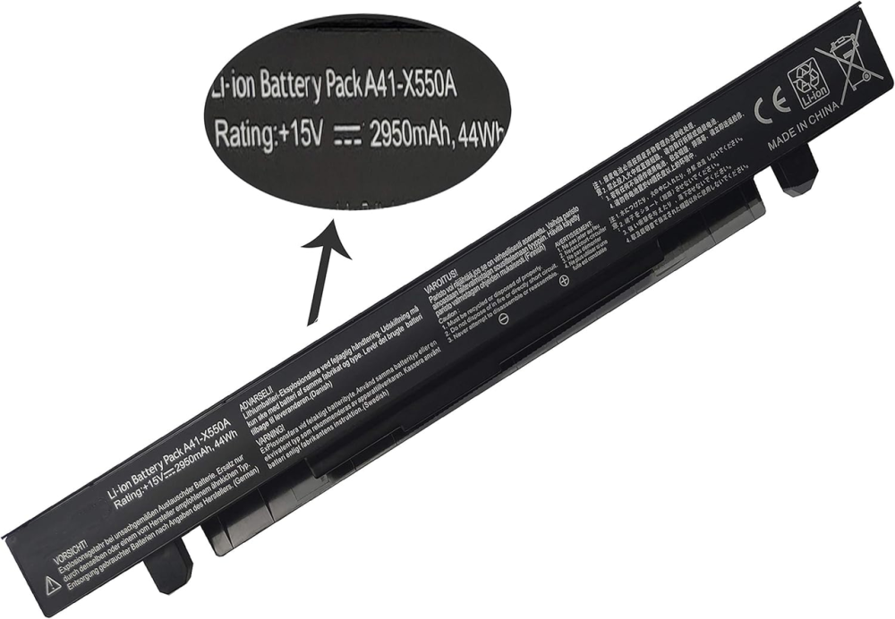 Аккумулятор для ноутбука A41-X550A для Asus X450V A450A450C R510 R510C R510CA X550 A550C X550A X550B X550D F450J F450JF F450L Киев - изображение 2