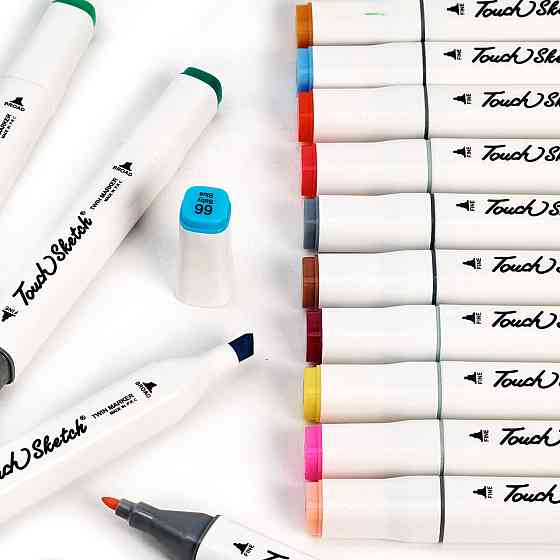 Набор двусторонних маркеров Touch Sketch 80 шт на спиртовой основе для рисования, Фломастеры для художников Каменец-Подольский