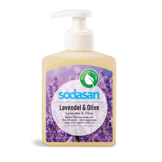 Органічне рідке мило Lavender-Olive заспокійливе з лавандовою та оливковою оліями SODASAN 300 мл Київ