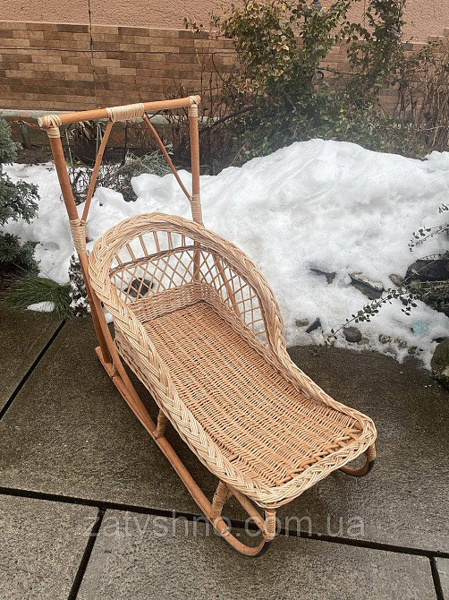 Санки  из лозы плетеные  с ручкой Киев - изображение 9