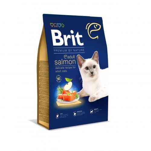 Корм сухий Brit Premium Cat by Nature Adult Salmon для дорослих котів з лососем 8 кг Київ