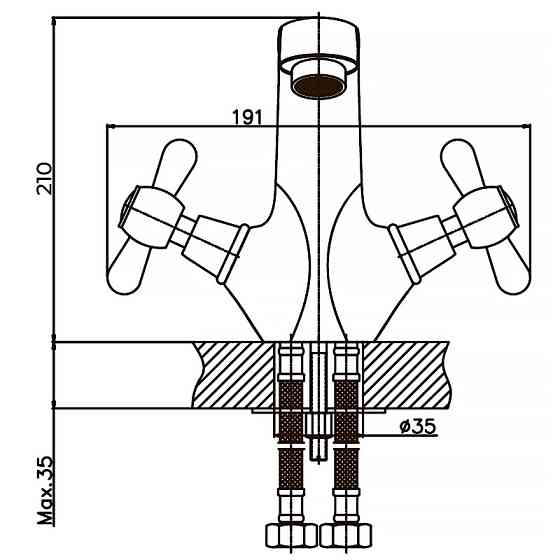 Смеситель для умывальника Haiba Dominox 161 матовый (HB0072) Киев