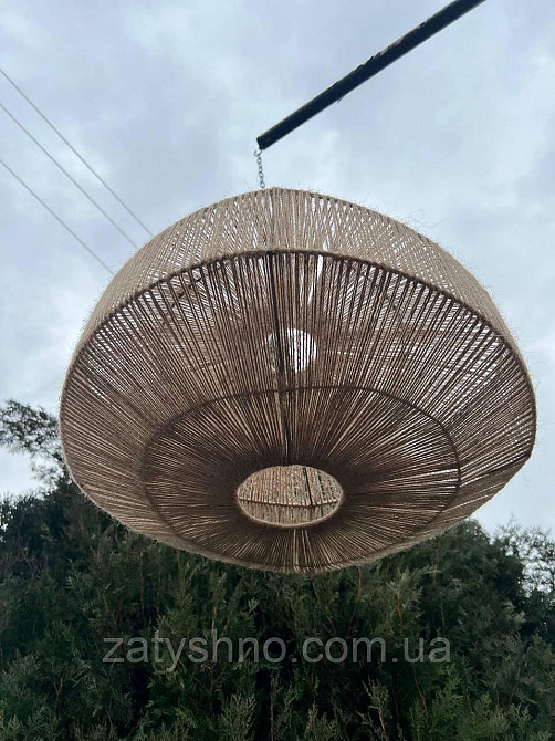 Люстра плетеная   круглая из джуготвой нити Киев - изображение 2