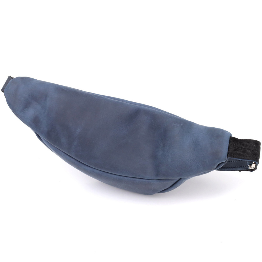 Мужская бананка отменного качества из винтажной натуральной кожи Shvigel 23141 Синий Киев - изображение 2