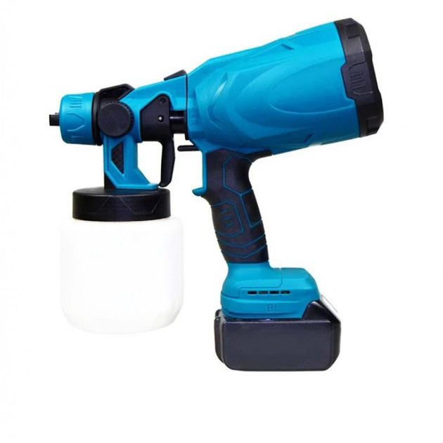 Акумуляторний електричний фарбопульт Krafftec 48V/2Ah, 600 W, 800 мл, Фарборозпилювач WM-677 фарби пулемет Київ - фото 6