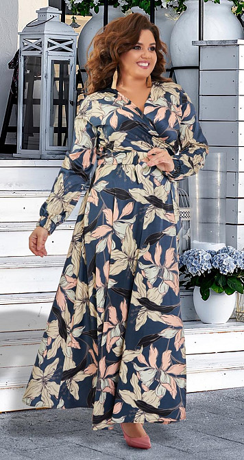 Подовжене плаття на запах великого розміру (52) Київ - фото 1