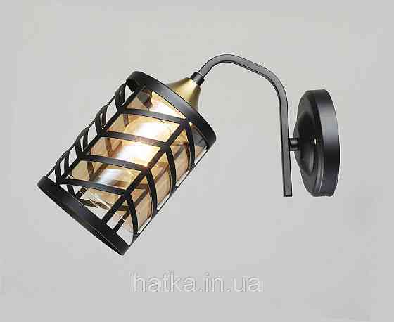 Бра настенное VALESO 1-плафон E27 Черный Медь Стекло Сталь N5943/1W Киев