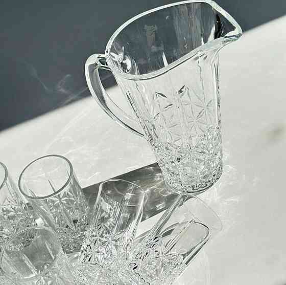 Набор для напитков 7 предметов 6 шт бокалов  + графин 1,5 л  «Хрусталь» 250 мл 102-41 прозрачный Киев