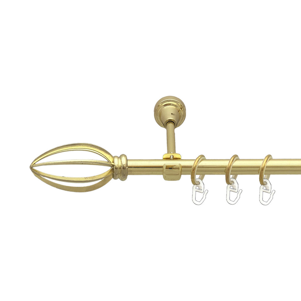 Карниз Orvit Пантеон металевий однорядний відкритий Золото 16 мм 300 см (00-00014118) Львов - изображение 1