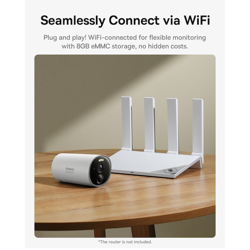 IP-камера відеоспостереження Baseus Security B1 Outdoor Camera 2K White Київ - фото 8