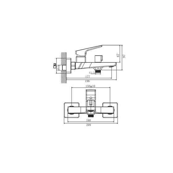 Смеситель для ванны Haiba Turin 009 Euro (HB9657) Киев